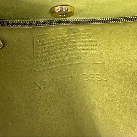 Coach 9993 Lime Green Leather Mini Bucket Shoulder Bag Crossbody Vintage Y2K - Picture 7 of 16